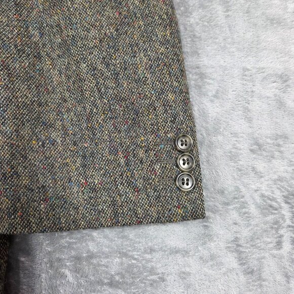 Magee Donegal Tweed Sport Coat Mens 42 Green Speckled Wool Handwoven Blazer - Picture 3 of 11